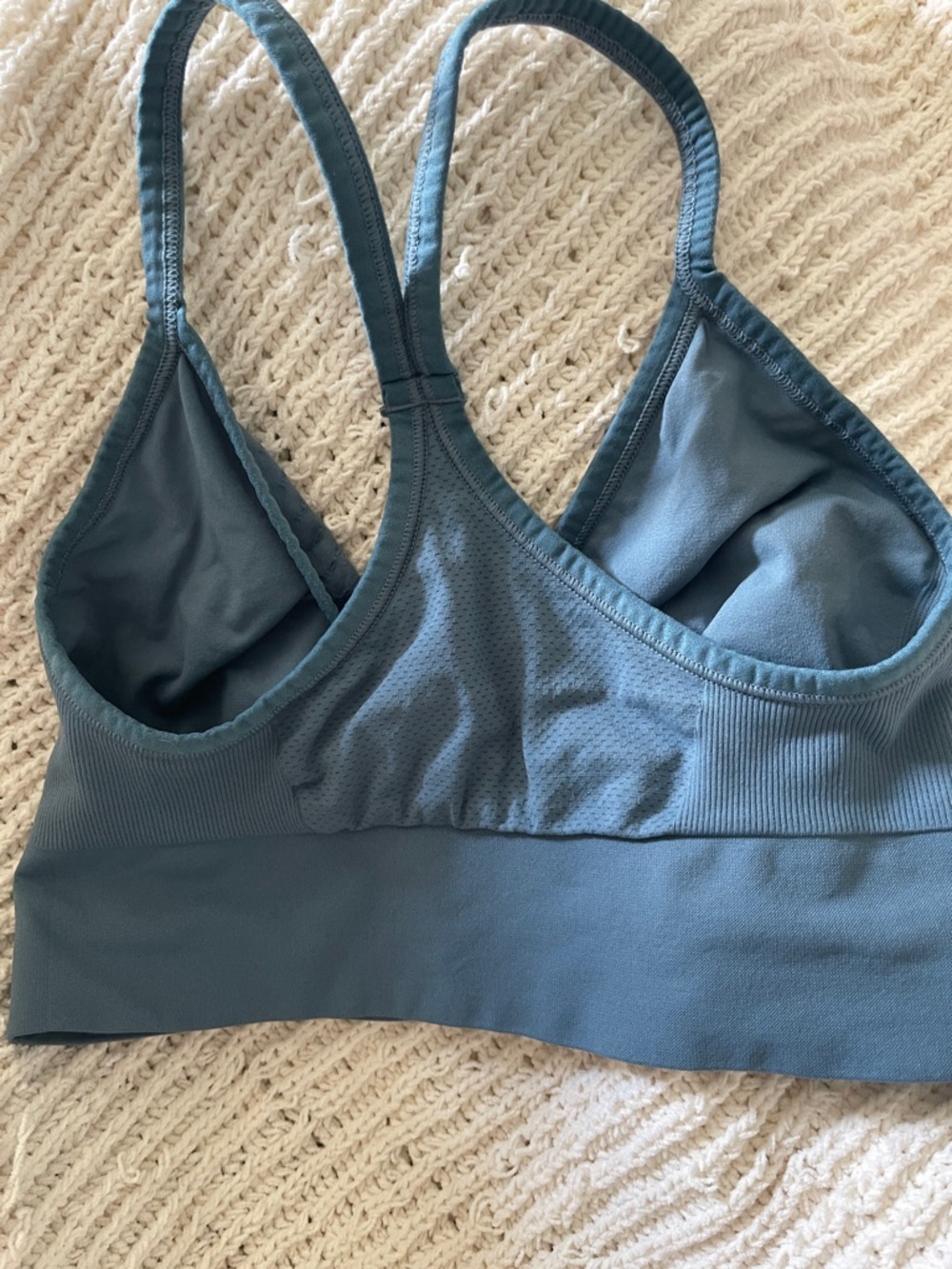 SPANX Seamless V-Neck Bralette in Slate Blue-Gray - Picture 4 of 4